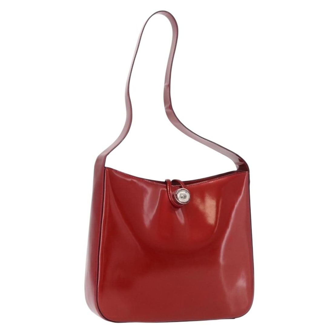 CELINE Star Ball Patent Leather Shoulder Bag Red Gold: CELINE Star Ball Patent Leather Shoulder Bag Red Gold CELINE shoulder bag in red and gold patent leather, made in Italy. The bag features a structured silhouette with a shoulder strap drop of approxim