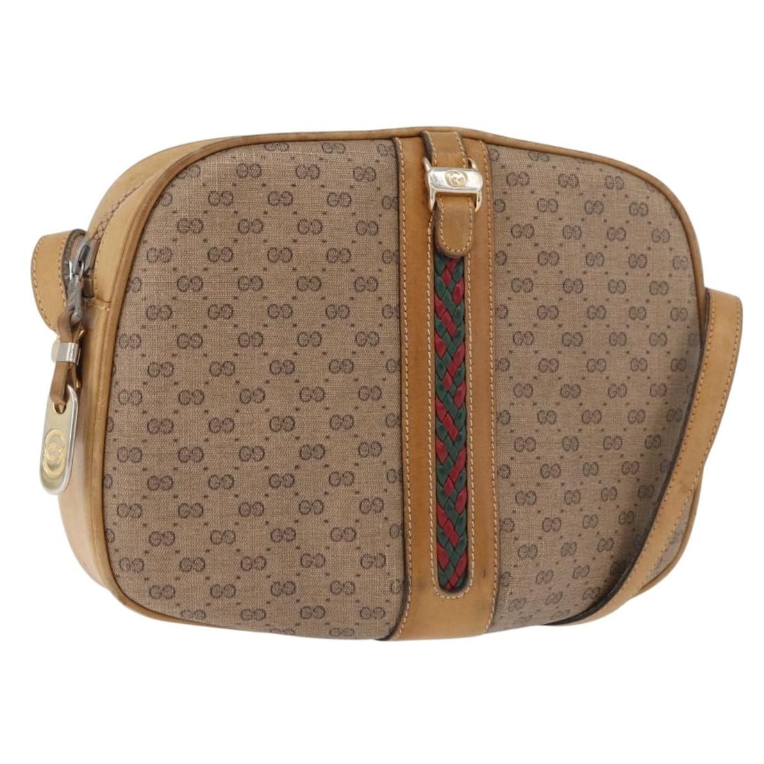 GUCCI Micro GG Supreme PVC Leather Shoulder Bag Beige Gold: GUCCI Micro GG Supreme PVC Leather Shoulder Bag Beige Gold A Gucci Micro GG Supreme shoulder bag in beige and gold, made in Italy from PVC leather and Micro Small GG canvas. It features a shoulder str