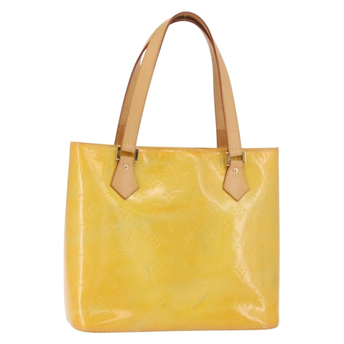 Louis Vuitton Houston Gris Monogram Vernis Patent Leather Handbag M91053: Louis Vuitton Houston Gris Monogram Vernis Patent Leather Handbag M91053 Louis Vuitton Monogram Vernis Houston handbag in Gris, made from patent leather. This pre-owned bag is made in Spain and identi