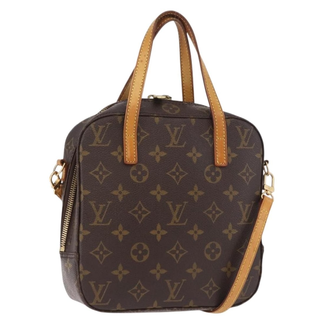 Louis Vuitton M47500 Spontini Monogram Canvas Handbag with Shoulder Strap: Louis Vuitton M47500 Spontini Monogram Canvas Handbag with Shoulder Strap Louis Vuitton Monogram Spontini Hand Bag in Monogram Canvas, made in France. This women's handbag comes with a shoulder strap 