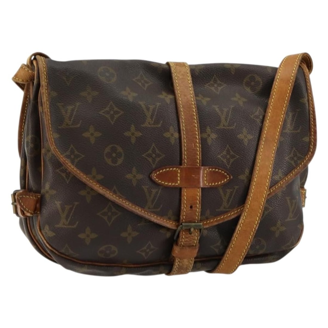 Louis Vuitton M42256 Saumur 30 Monogram Canvas Shoulder Bag: Louis Vuitton M42256 Saumur 30 Monogram Canvas Shoulder Bag Louis Vuitton Saumur 30 shoulder bag in Monogram Canvas, made in France. This women's bag features the Monogram exterior and a shoulder stra