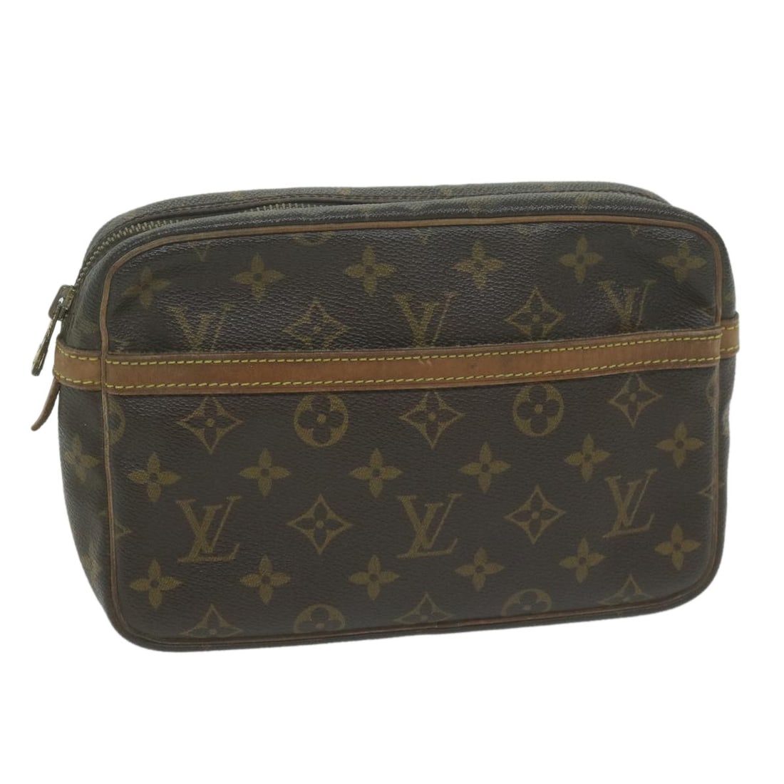 Louis Vuitton M51847 Compiegne 23 Monogram Canvas Clutch: Louis Vuitton M51847 Compiegne 23 Monogram Canvas Clutch Louis Vuitton Compiegne 23 clutch bag in Monogram Canvas, made in France. This women's clutch features the classic Monogram color and measures 