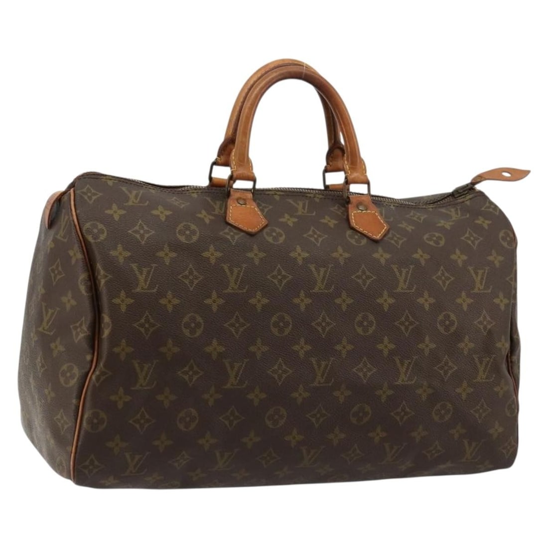 Louis Vuitton M41522 Speedy 40 Monogram Canvas Handbag France: Louis Vuitton M41522 Speedy 40 Monogram Canvas Handbag France Louis Vuitton Speedy 40 hand bag in Monogram Canvas, made in France. This old model features a zipper made by CLAIR and comes with only th