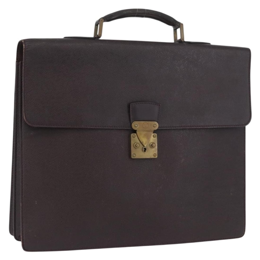 Taiga Leather Moskova Briefcase Ardoise M30032 by Louis Vuitton: Taiga Leather Moskova Briefcase Ardoise M30032 by Louis Vuitton This Louis Vuitton Taiga Serviette Moskova business bag is crafted from Ardoise Taiga leather and designed for women. The bag features a