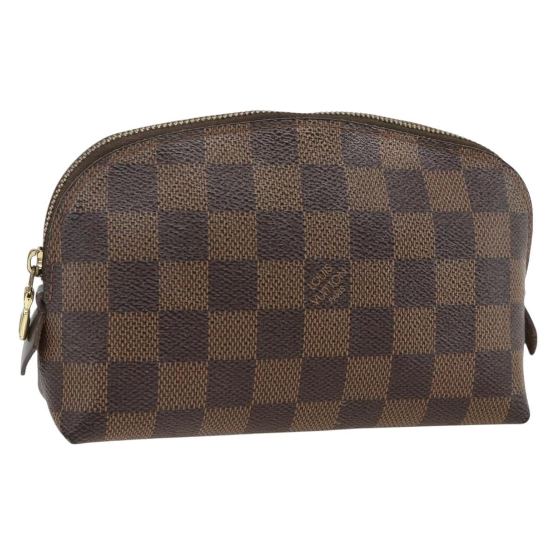 Damier Ebene Canvas Cosmetic Pouch N47516 by Louis Vuitton: Damier Ebene Canvas Cosmetic Pouch N47516 by Louis Vuitton This Louis Vuitton Damier Ebene Pochette Cosmetic PM Pouch features the iconic checkered canvas in Damier Ebene color. Designed for women, it