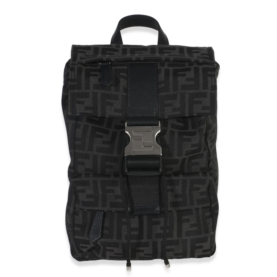 Fendi Fendiness Small Black Zucca Canvas Crossbody Bag with Dustbag (1 of 8)