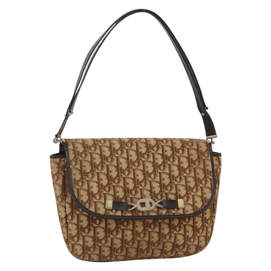 Christian Dior Beige Gold Trotter Canvas Women's Shoulder Bag France: Christian Dior Beige Gold Trotter Canvas Women's Shoulder Bag France This Christian Dior Trotter Canvas shoulder bag features a beige and gold color scheme and is crafted from the signature Trotter ca
