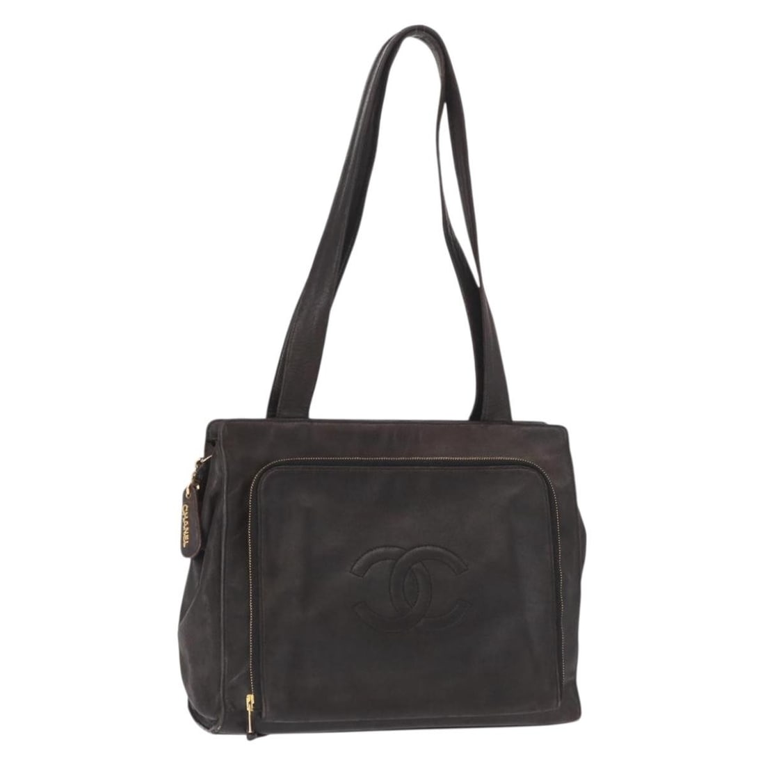 Chanel Matelasse Lamb Skin Tote Brown Gold CC Italy: Chanel Matelasse Lamb Skin Tote Brown Gold CC Italy Brown and gold CHANEL Matelasse tote bag in lamb skin, made in Italy. This item is offered as a tote bag and comes with the condition details provid