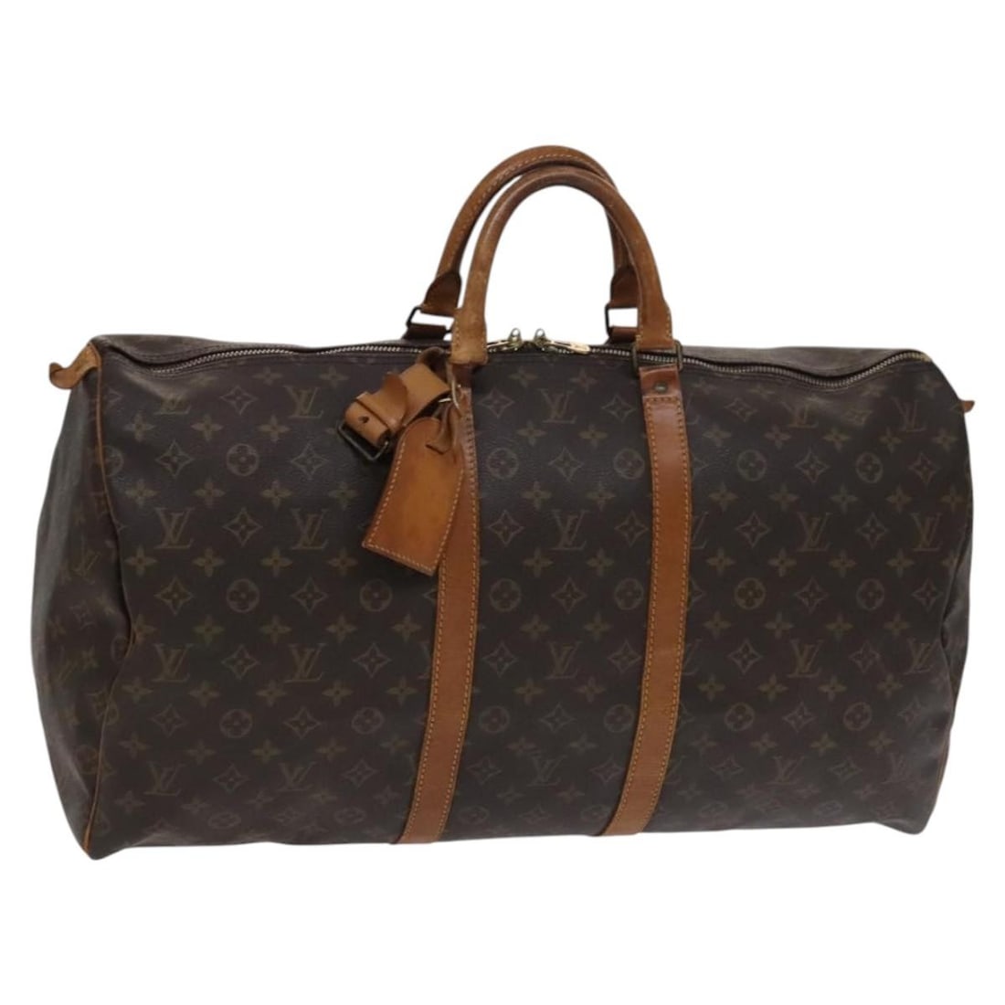 Louis Vuitton M41424 Keepall 55 Monogram Canvas Boston Bag: Louis Vuitton M41424 Keepall 55 Monogram Canvas Boston Bag Louis Vuitton Keepall 55 Boston bag in Monogram canvas, made in France. The bag comes with a name tag and powanie accessory, and is identifie