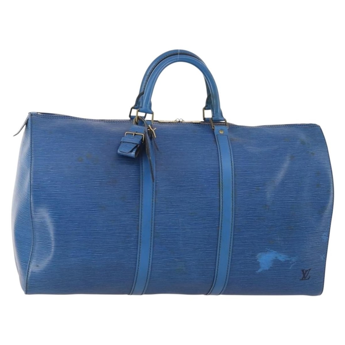 Louis Vuitton M42965 Keepall 50 Blue Epi Leather Boston Bag: Louis Vuitton M42965 Keepall 50 Blue Epi Leather Boston Bag Louis Vuitton Epi Keepall 50 Boston bag in blue Epi leather. This women's bag is made in France and includes a name tag and Powanie. Conditi