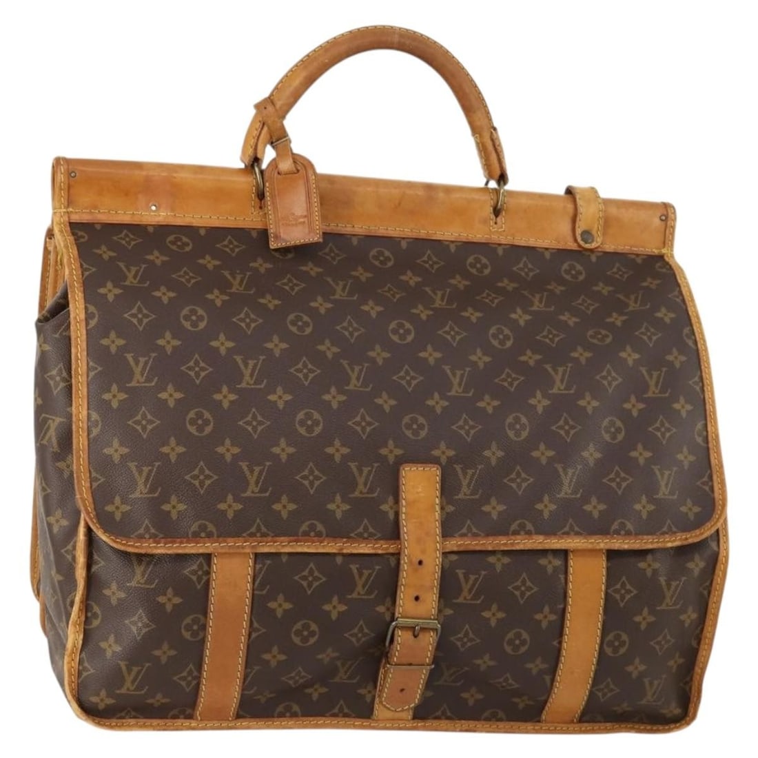 Louis Vuitton M58122 Sac Kleber Monogram Canvas Boston Bag: Louis Vuitton M58122 Sac Kleber Monogram Canvas Boston Bag Louis Vuitton Sac Kleber travel bag in Monogram canvas. This Boston bag includes a name tag and was made in France. Condition is heavily used
