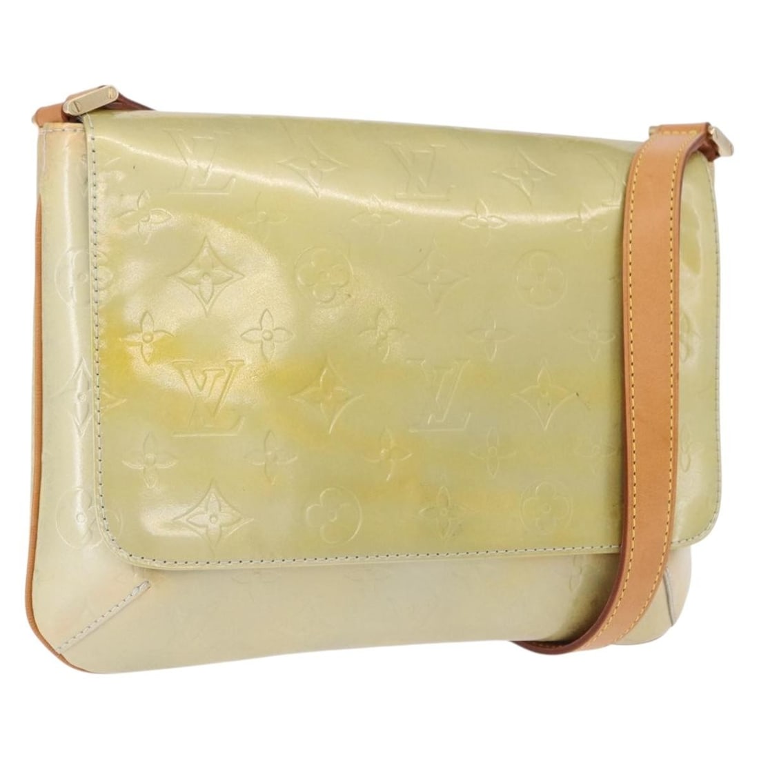 Louis Vuitton Thompson Street Shoulder Bag Gris Monogram Vernis M91008: Louis Vuitton Thompson Street Shoulder Bag Gris Monogram Vernis M91008 Louis Vuitton Monogram Vernis Thompson Street shoulder bag in Gris, crafted from patent leather. Made in France, this bag feature
