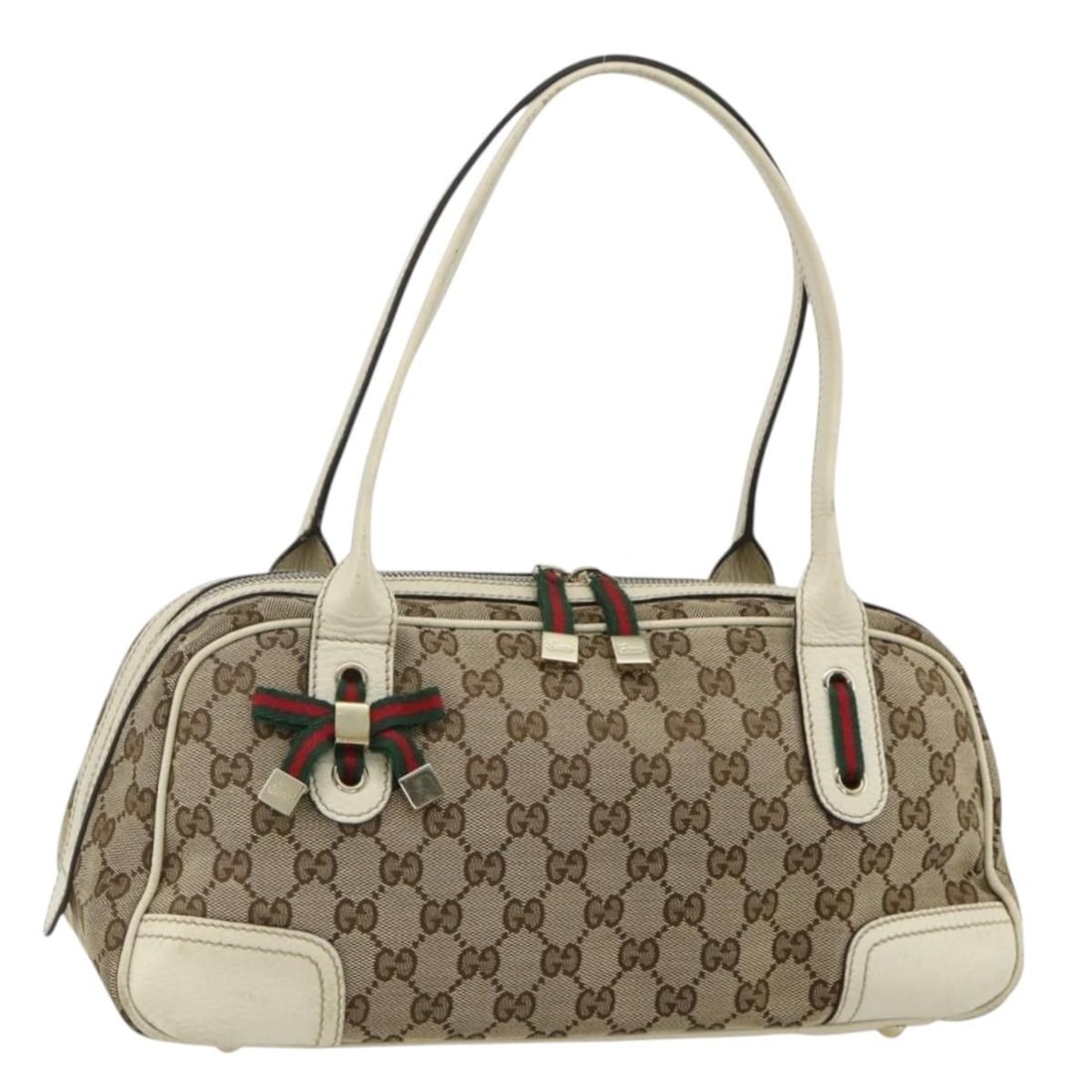 Gucci 161720 Princey Sherry Web GG Canvas Shoulder Bag Beige Gold: Gucci 161720 Princey Sherry Web GG Canvas Shoulder Bag Beige Gold Gucci Princey Web Sherry Line shoulder bag in beige and gold GG canvas. This women's bag is made in Italy and features the 161720 prod