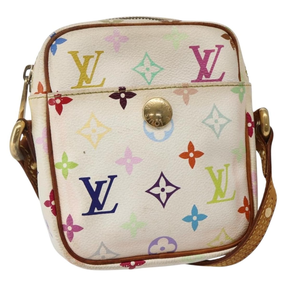 Louis Vuitton M40055 Lift Shoulder Bag White Monogram Multicolor Canvas: Louis Vuitton M40055 Lift Shoulder Bag White Monogram Multicolor Canvas Louis Vuitton Monogram Multicolor Lift Shoulder Bag in white Monogram Multicolor Canvas. This shoulder bag was made in France an