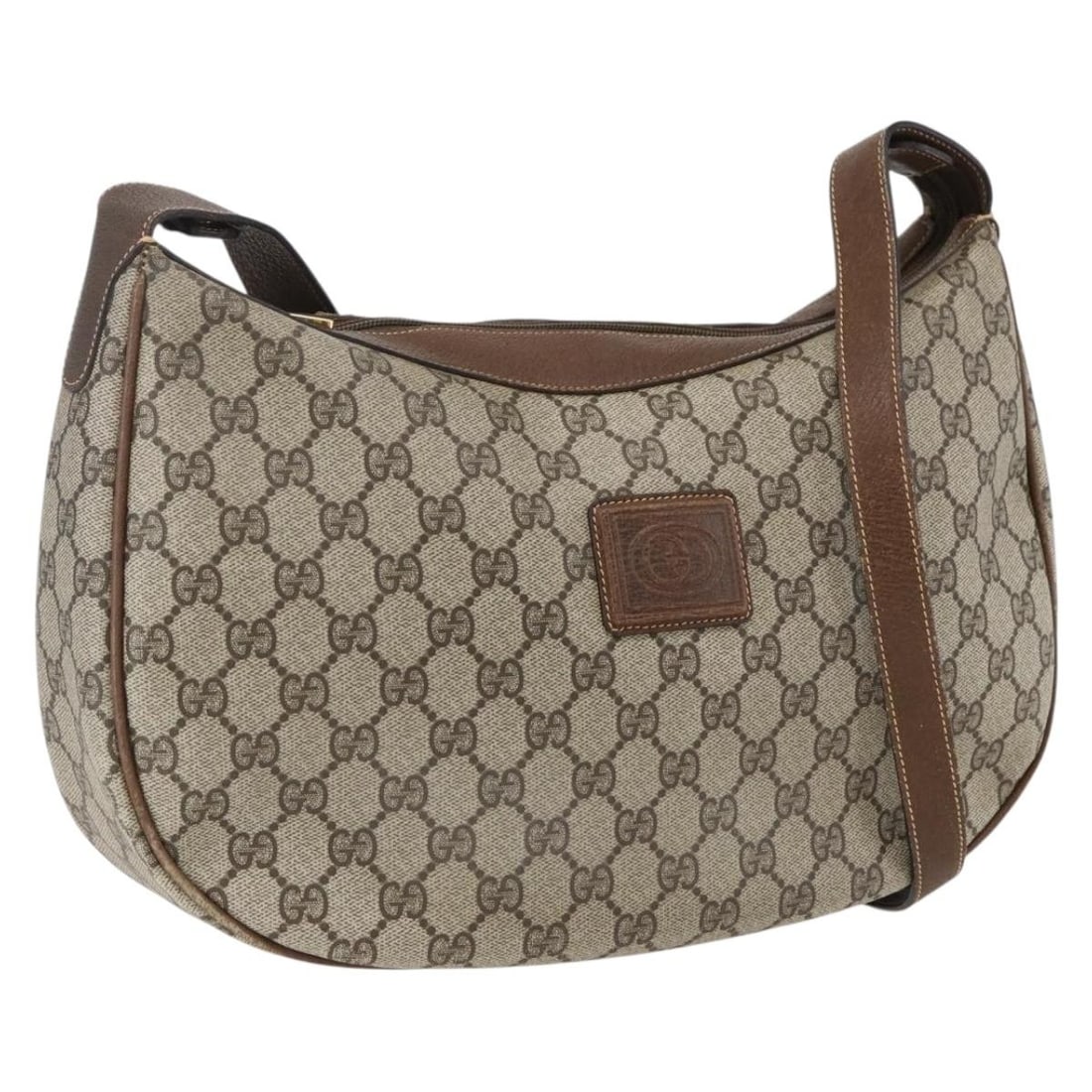 Gucci 001 256 0719 GG Supreme PVC Leather Shoulder Bag Beige Gold: Gucci 001 256 0719 GG Supreme PVC Leather Shoulder Bag Beige Gold This Gucci GG Supreme shoulder bag is crafted in beige and gold PVC leather/GG canvas. It features a shoulder bag style with a shoulde