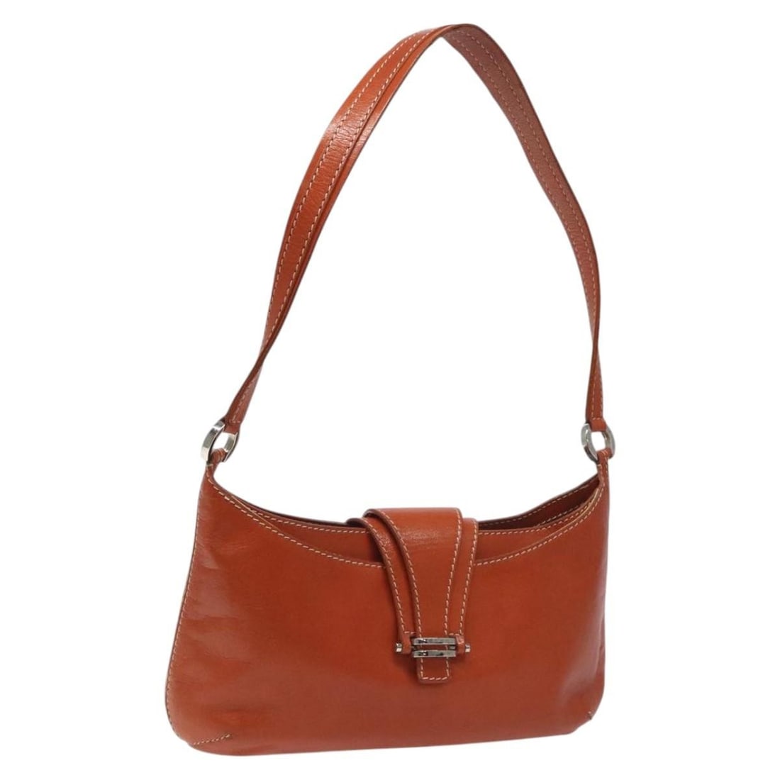 Celine Orange Leather Shoulder Bag for Women Made in Italy: Celine Orange Leather Shoulder Bag for Women Made in Italy This CELINE shoulder bag features an orange leather exterior and is designed for women. The bag is crafted in Italy and offers a compact yet 