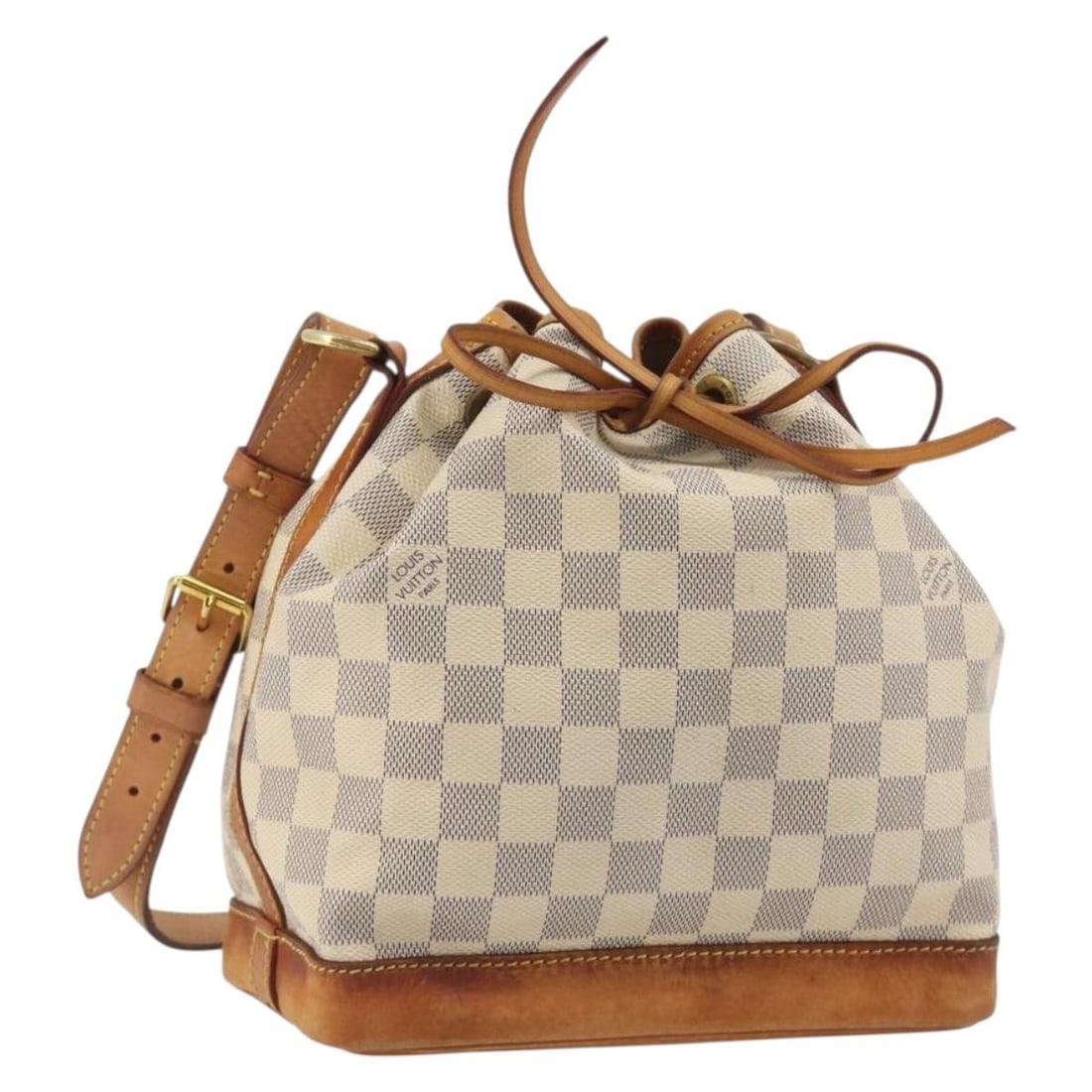 Louis Vuitton N41220 Noe BB Damier Azur Canvas Shoulder Bag: Louis Vuitton N41220 Noe BB Damier Azur Canvas Shoulder Bag Louis Vuitton Damier Azur Noe BB shoulder bag in Damier Azur canvas, made in France. The bag features a shoulder strap and comes with the it