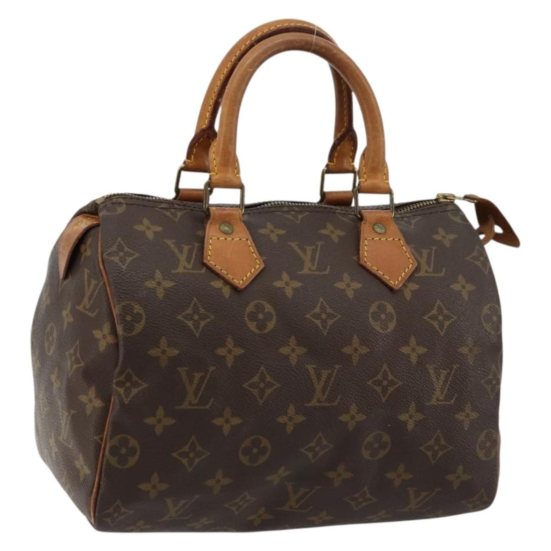 Louis Vuitton M41528 Speedy 25 Monogram Canvas Handbag France: Louis Vuitton M41528 Speedy 25 Monogram Canvas Handbag France Louis Vuitton Speedy 25 hand bag in Monogram Canvas, made in France. The bag features the classic Monogram color/pattern and comes with pr