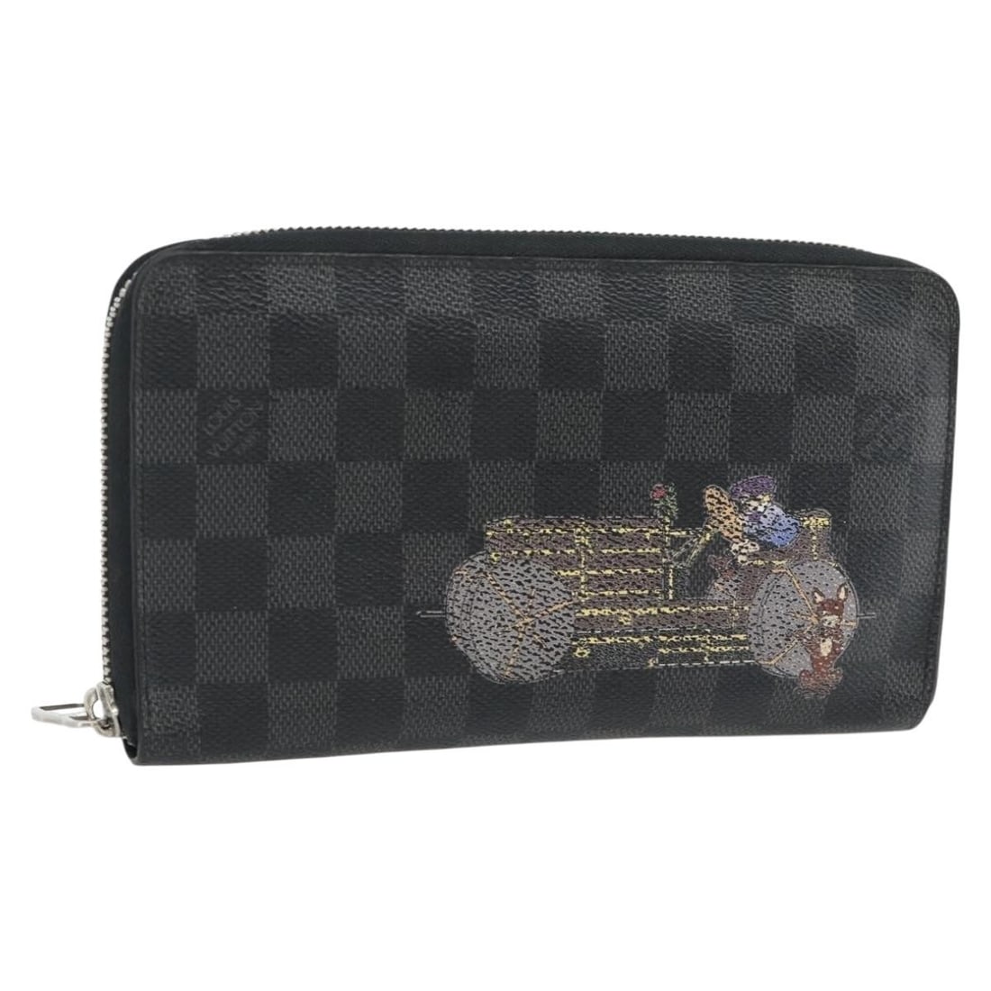 Louis Vuitton N63002 Zippy Organizer Long Wallet Damier Graphite Canvas: Louis Vuitton N63002 Zippy Organizer Long Wallet Damier Graphite Canvas Louis Vuitton Damier Graphite Illustre Zippy Organizer wallet in Damier Graphite canvas. This long wallet was made in Spain and 