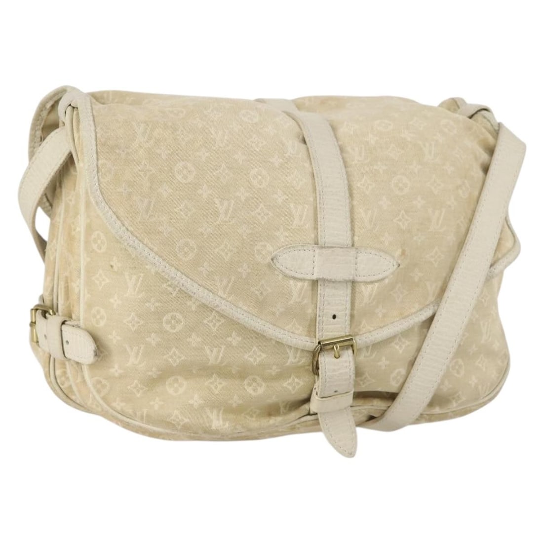 Louis Vuitton Saumur PM Ivory Monogram Mini Lin Shoulder Bag M95314: Louis Vuitton Saumur PM Ivory Monogram Mini Lin Shoulder Bag M95314 This Louis Vuitton Monogram Mini Lin Saumur PM shoulder bag in Ivory/Dunne features the iconic Monogram Mini Lin canvas. Designed fo