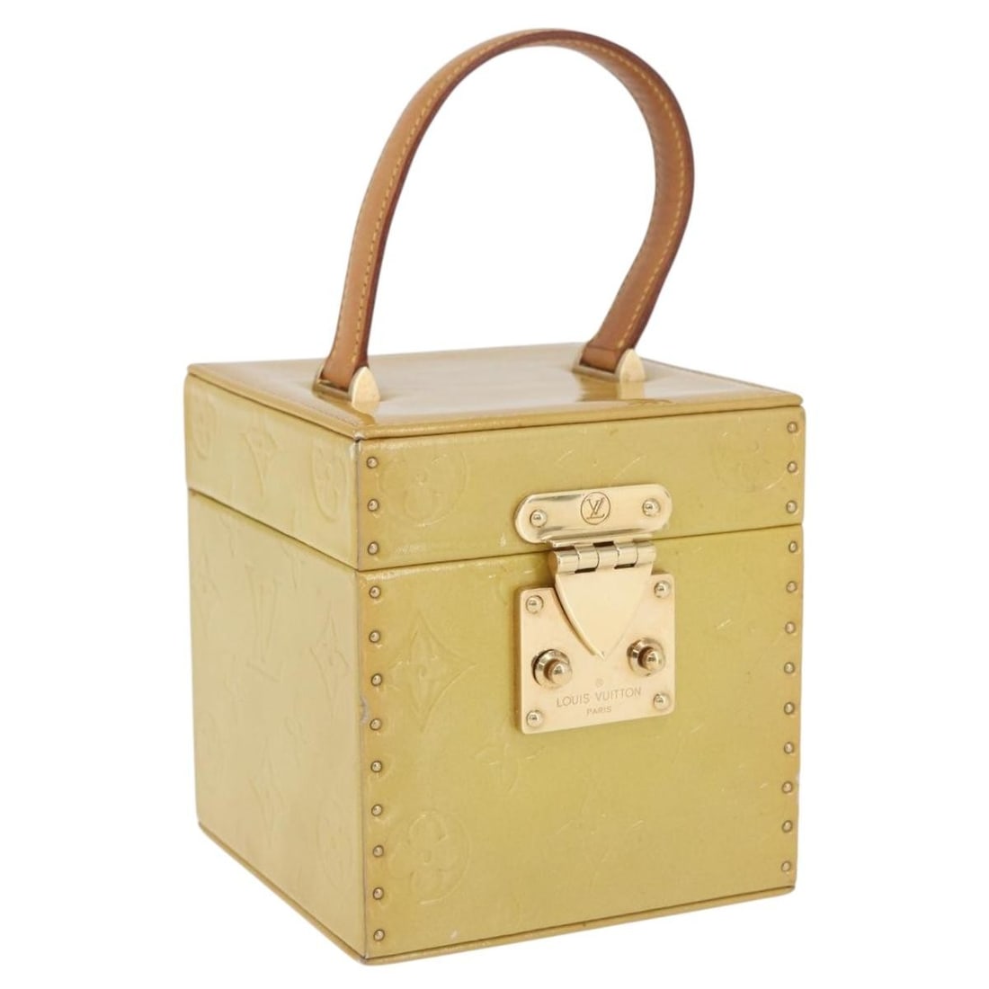 Louis Vuitton Bleecker Vernis Cosmetic Pouch Beige Patent Leather M91002 (1 of 18)