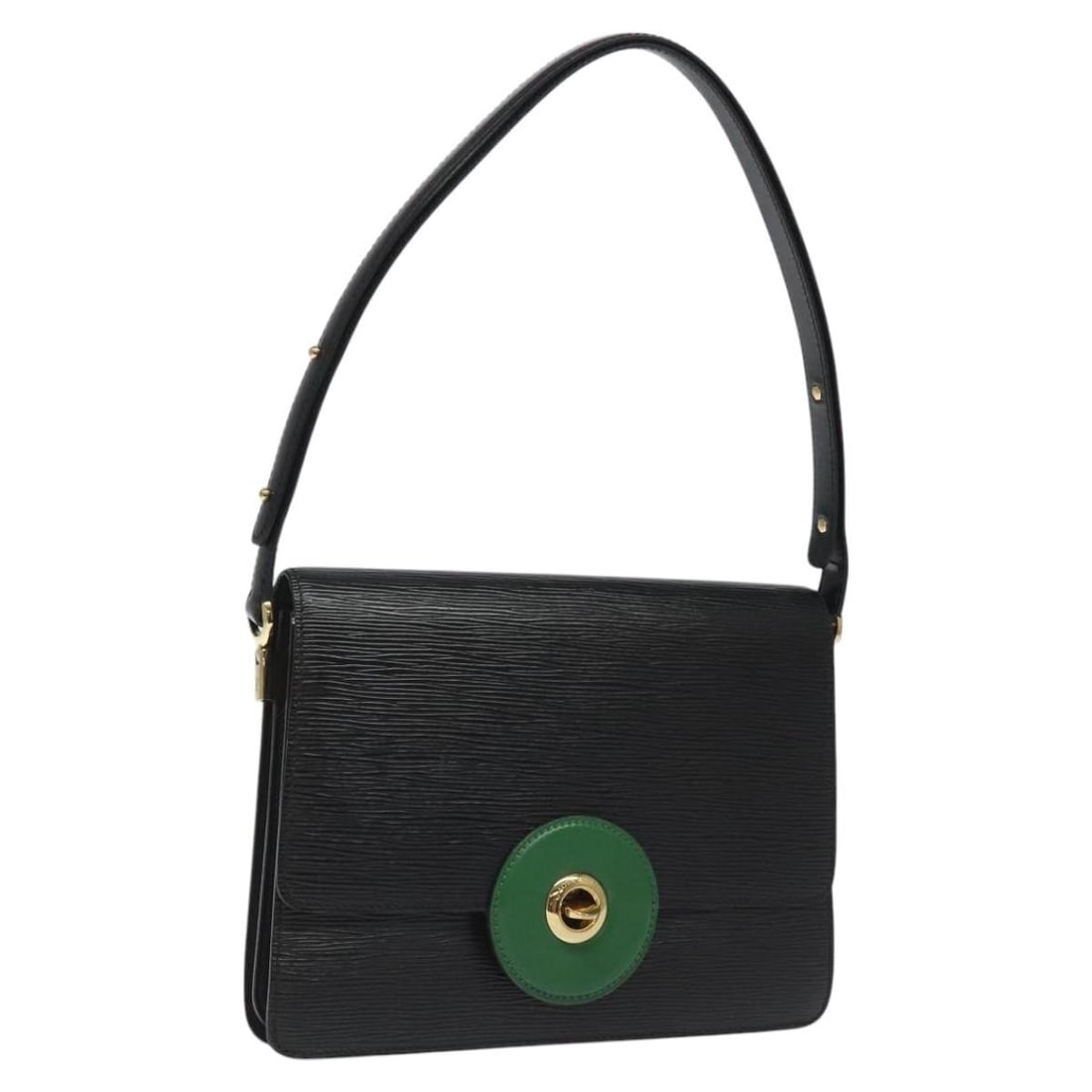 Louis Vuitton Epi Leather Free Run Green Black Shoulder Bag M52414 France: Louis Vuitton Epi Leather Free Run Green Black Shoulder Bag M52414 France This Louis Vuitton Epi Free Run shoulder bag features a green and black Epi leather exterior, offering both durability and a d