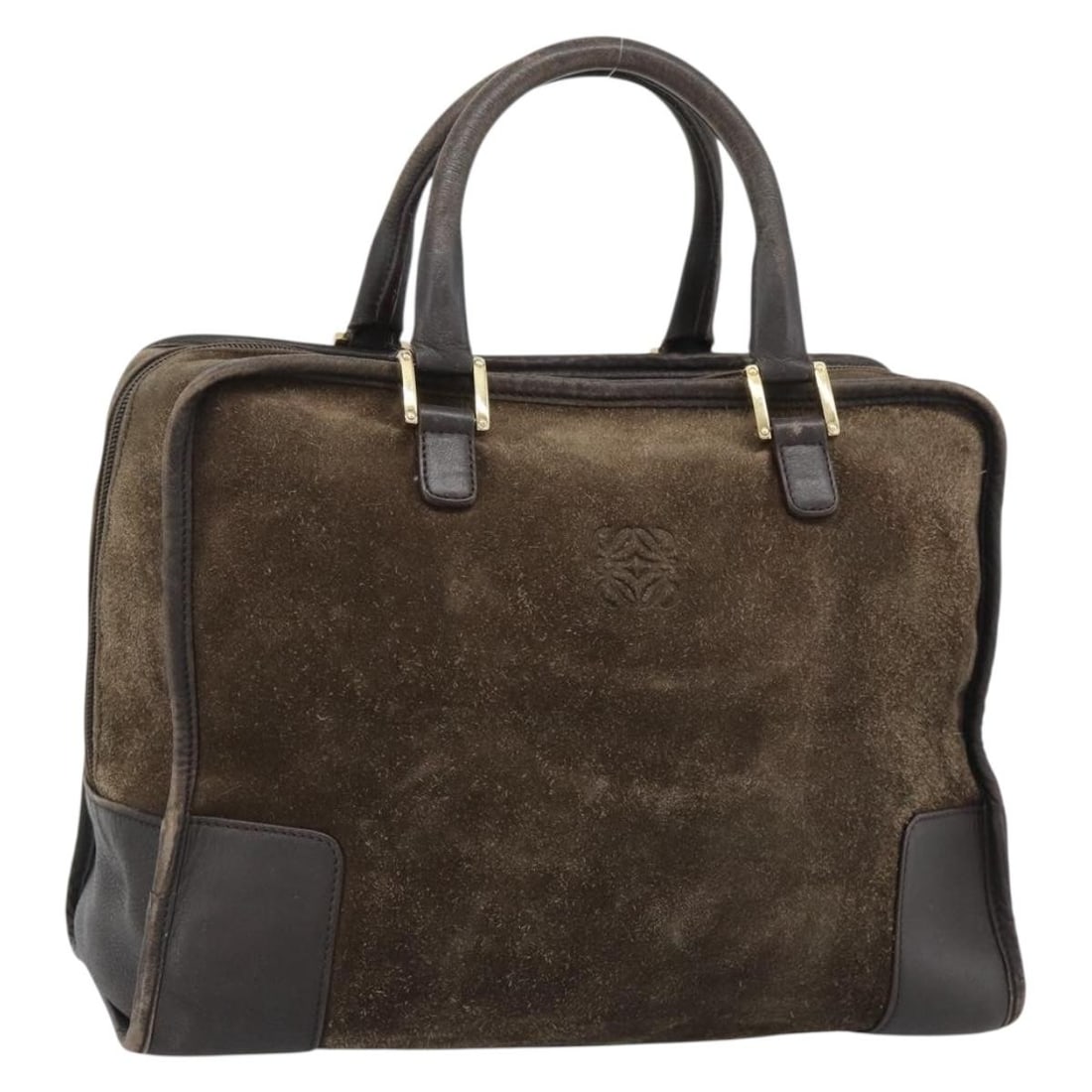 LOEWE Amazona 30 Suede Handbag Beige Gold Tone Spain: LOEWE Amazona 30 Suede Handbag Beige Gold Tone Spain LOEWE Amazona 30 hand bag in beige suede with gold-tone details. Made in Spain, this bag measures approximately 30 cm wide, 22 cm high, and 15 cm d