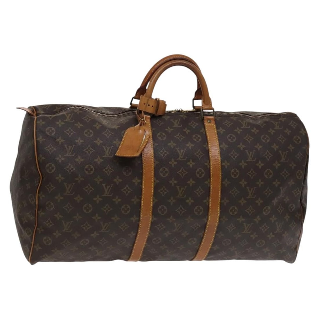 Louis Vuitton M41422 Keepall 60 Monogram Canvas Boston Bag: Louis Vuitton M41422 Keepall 60 Monogram Canvas Boston Bag Louis Vuitton Keepall 60 Boston bag in Monogram canvas, model M41422, made in France. This women's travel bag includes a name tag and Powanie