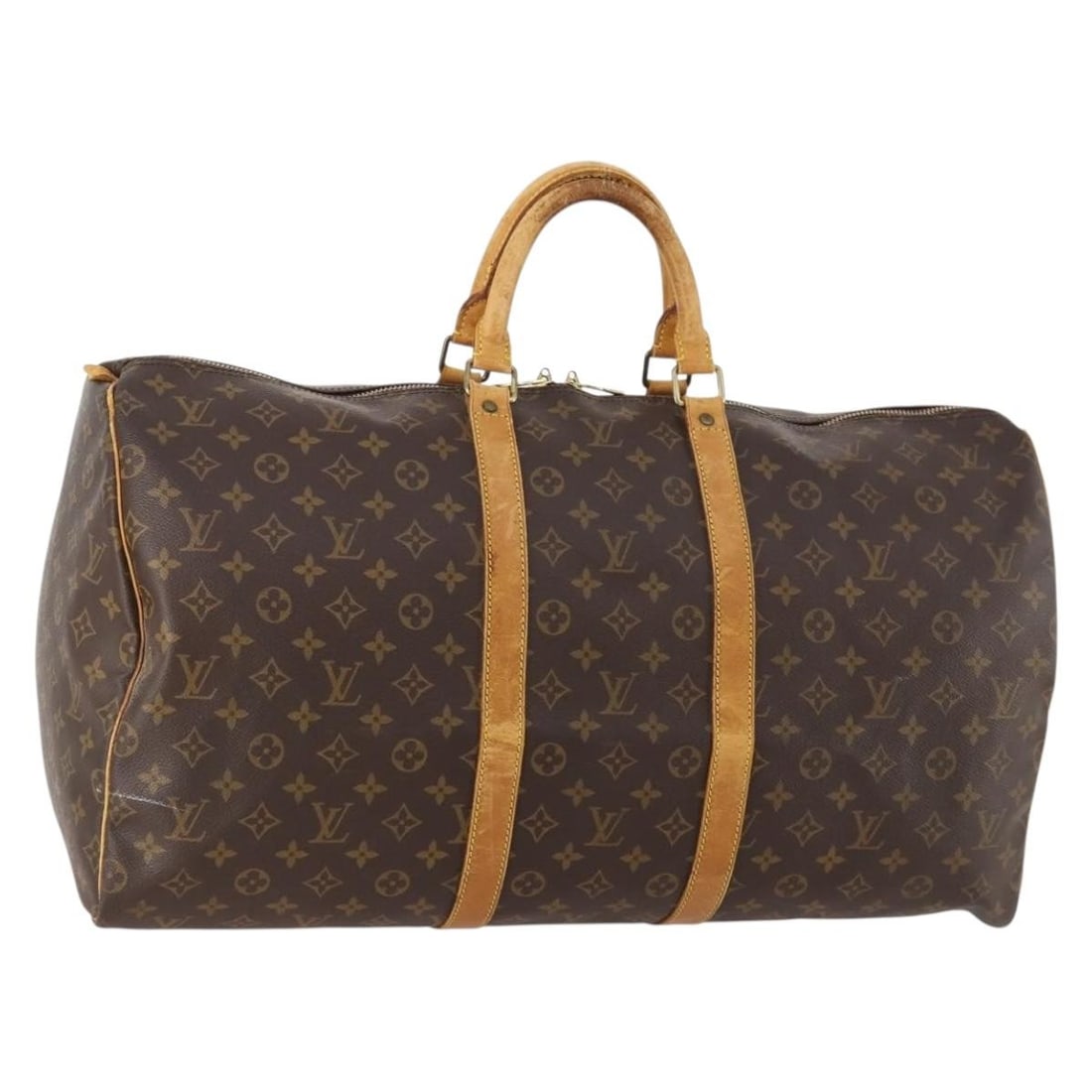 Louis Vuitton M41424 Keepall 55 Monogram Canvas Travel Bag: Louis Vuitton M41424 Keepall 55 Monogram Canvas Travel Bag Louis Vuitton Keepall 55 Boston bag in Monogram Canvas with the classic Monogram colorway. Made in France, this item is identified by product