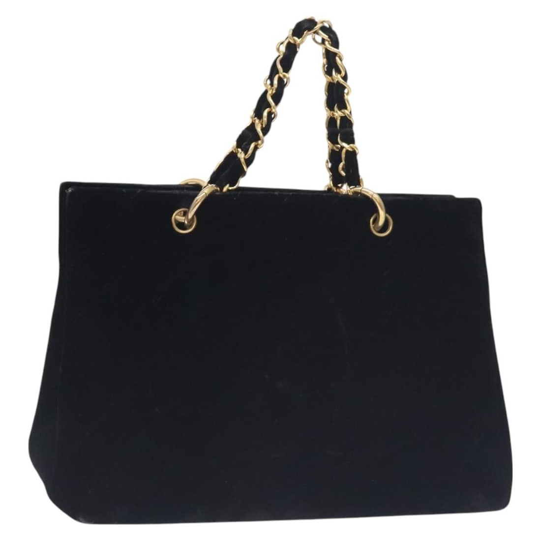 CHANEL Coco Mark Matelasse Velor Handbag Black Silver Chain: CHANEL Coco Mark Matelasse Velor Handbag Black Silver Chain CHANEL Matelasse COCO Mark Chain Hand Bag in black and silver velor, made in France. This women's handbag comes with a guarantee card and fe
