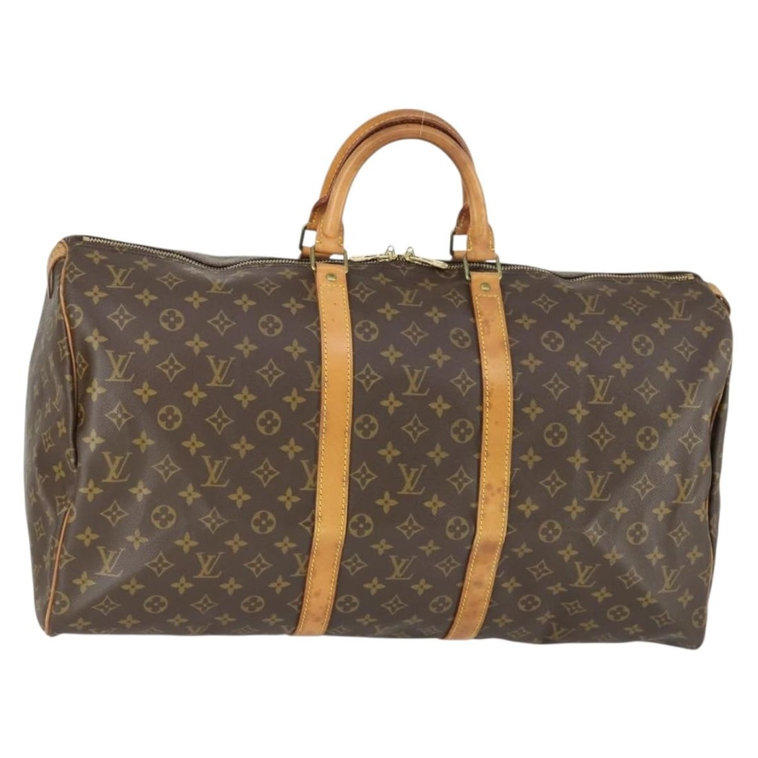 Louis Vuitton M41424 Keepall 55 Monogram Canvas Boston Bag: Louis Vuitton M41424 Keepall 55 Monogram Canvas Boston Bag Louis Vuitton Keepall 55 Boston Bag in Monogram Canvas, made in France. This bag features the classic Monogram color and style, with product 