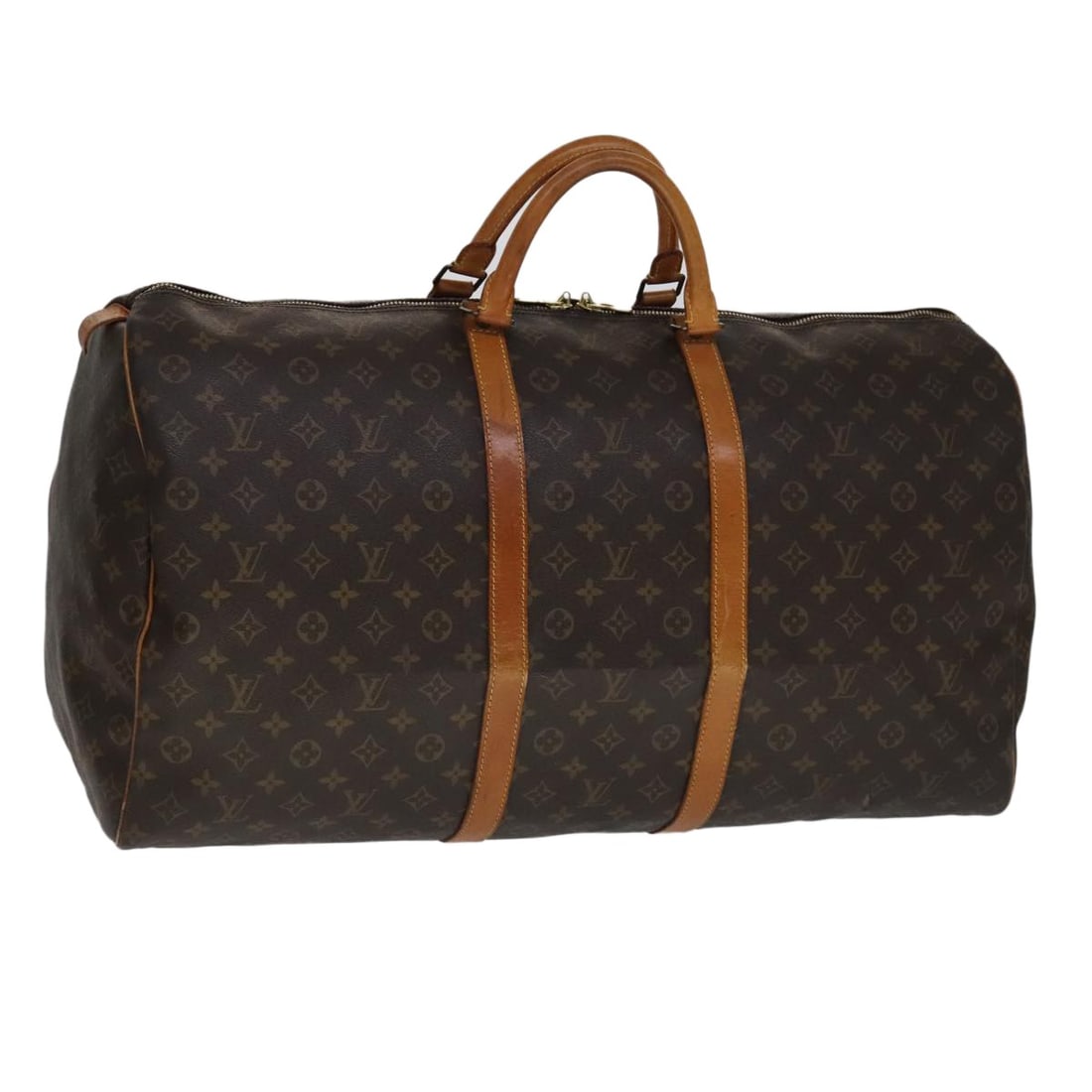 Monogram Canvas Keepall 60 Boston Bag by Louis Vuitton M41422: Monogram Canvas Keepall 60 Boston Bag by Louis Vuitton M41422 This Louis Vuitton Monogram Keepall 60 Boston Bag features the signature monogram canvas exterior and is designed for women. The bag is ma