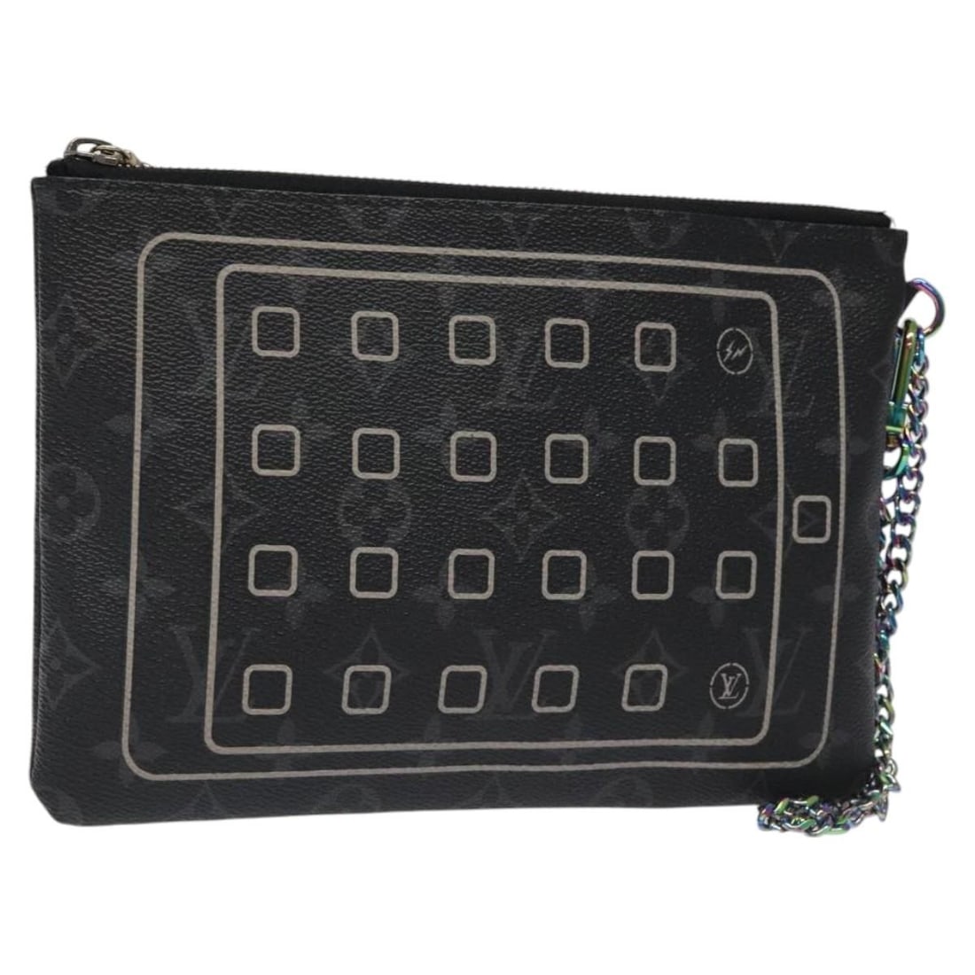 Louis Vuitton M64449 iPhone Case in Monogram Eclipse Canvas: Louis Vuitton M64449 iPhone Case in Monogram Eclipse Canvas Louis Vuitton iPhone case in Monogram Eclipse Canvas, presented in the Monogram Eclipse colorway. Made in Spain, this item is identified as 