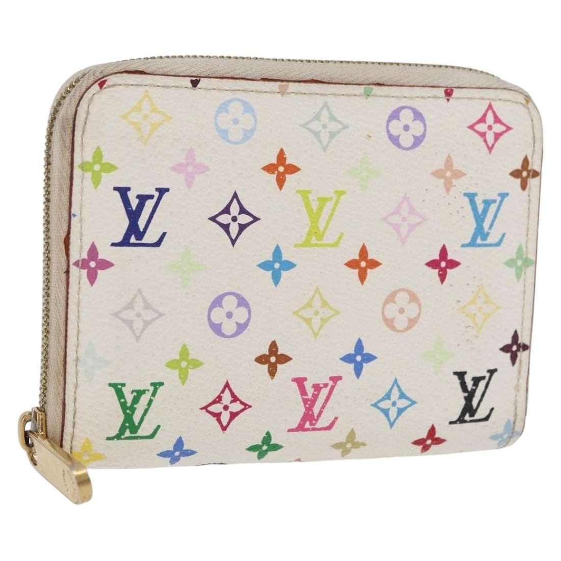 Louis Vuitton M93741 Multicolor Canvas Zippy Coin Purse White: Louis Vuitton M93741 Multicolor Canvas Zippy Coin Purse White Louis Vuitton Zippy Coin Purse in white Monogram Multicolor Canvas. This coin purse comes with the dust bag and item box, and was made in 