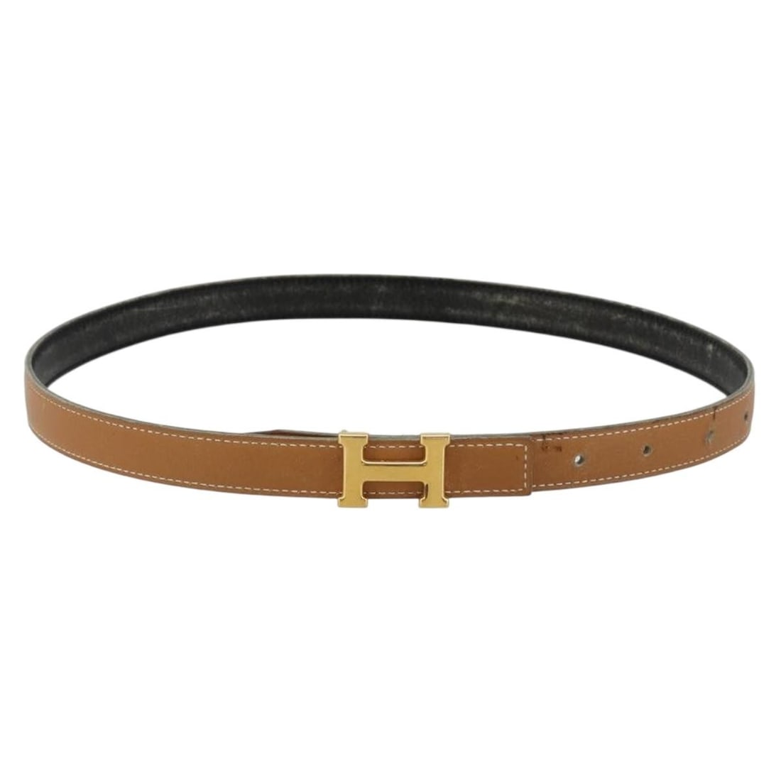 Hermes Constance Mini Women's Leather Belt Beige Gold France: Hermes Constance Mini Women's Leather Belt Beige Gold France Hermes Constance Mini belt in beige and gold leather, made in France. This women's belt measures approximately 85 cm (33.5 inches) in total