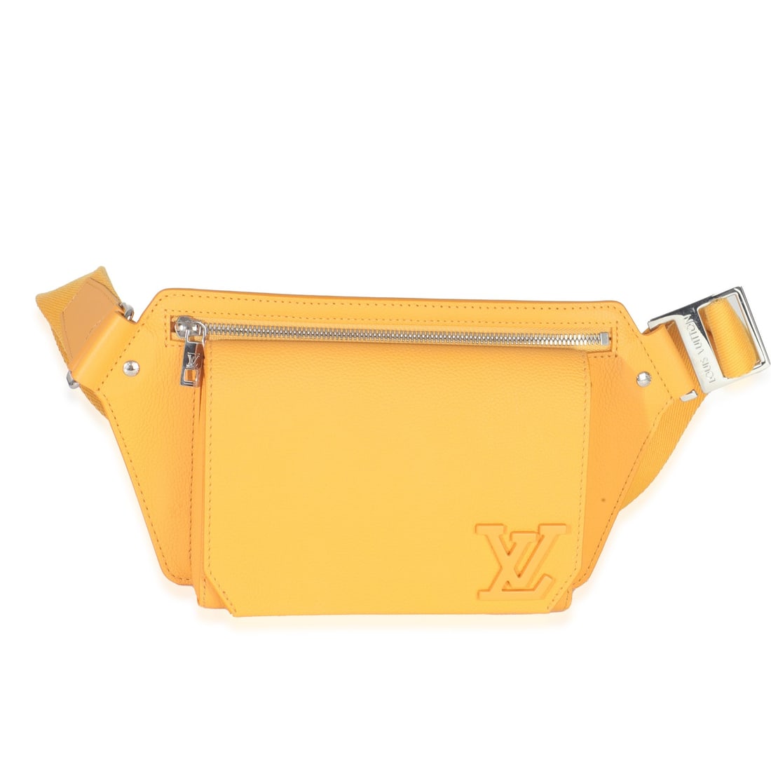 Louis Vuitton Aerogram Takeoff Yellow Leather Crossbody Bag with Dustbag: Louis Vuitton Aerogram Takeoff Yellow Leather Crossbody Bag with Dustbag This Louis Vuitton Aerogram Takeoff Slingbag is crafted from yellow grained calfskin leather and features a compact, crossbody 