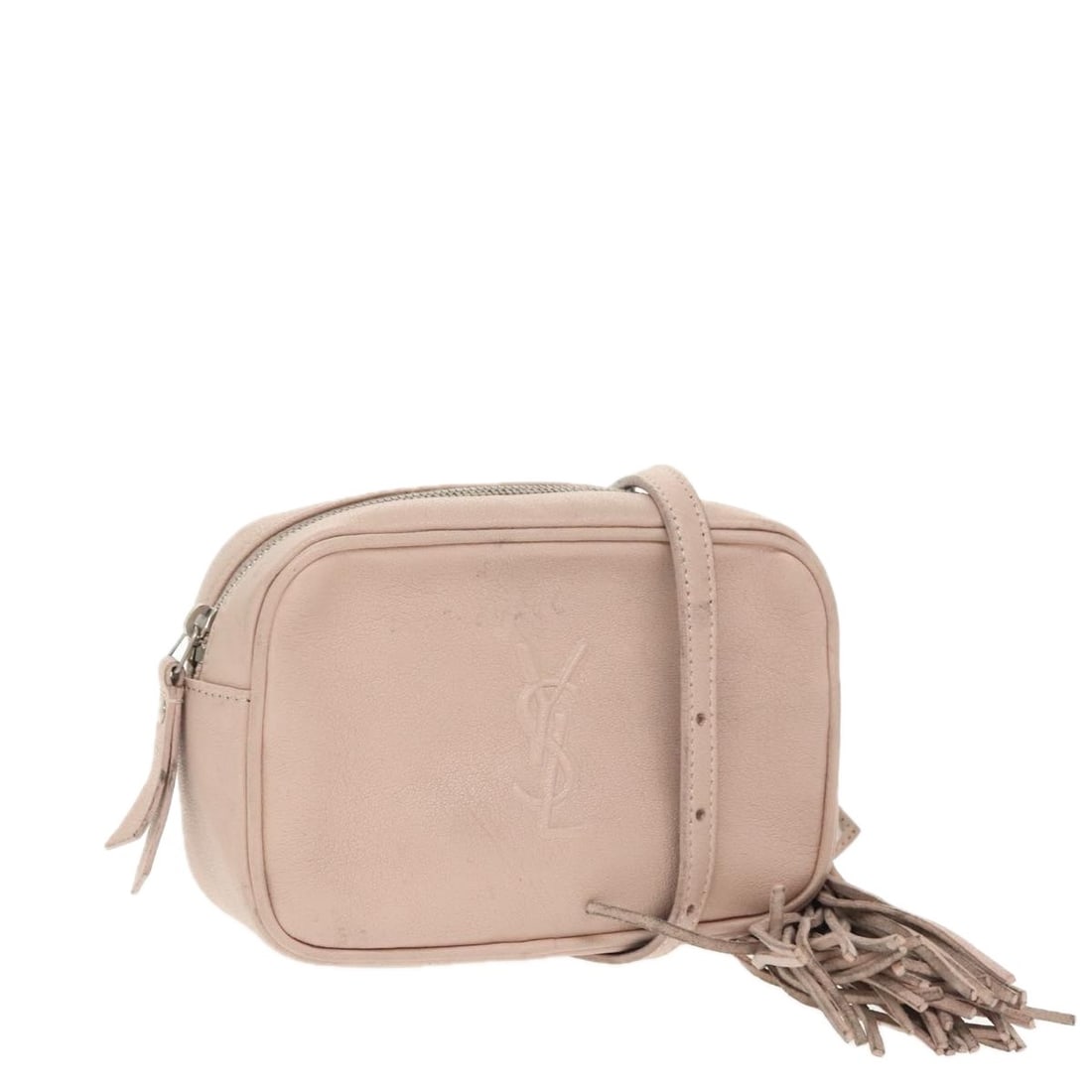 Saint Laurent leather belt bag pink black silver Italy: Saint Laurent leather belt bag pink black silver Italy This Saint Laurent waist pouch is crafted from leather in a pink, black, and silver color combination. It is a waist bag made in Italy and comes
