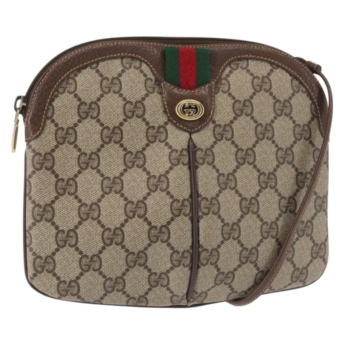 GUCCI GG Supreme Sherry Line Beige Gold PVC Shoulder Bag 904 02 047 Auth: GUCCI GG Supreme Sherry Line Beige Gold PVC Shoulder Bag 904 02 047 Auth This authentic GUCCI GG Supreme Web Sherry Line Shoulder Bag combines elegance with practicality. Crafted from durable PVC
