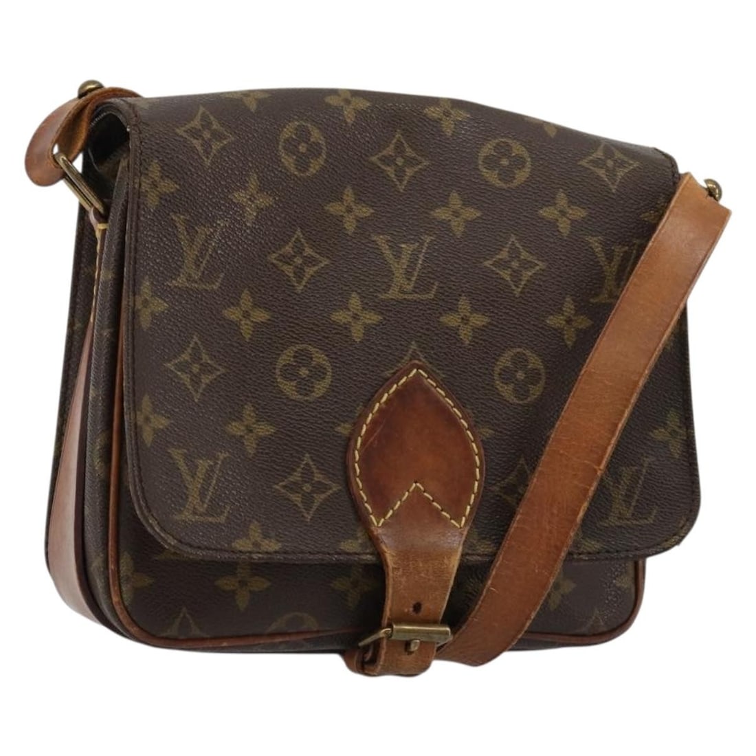 Louis Vuitton M51253 Cartouchiere MM Monogram Canvas Shoulder Bag: Louis Vuitton M51253 Cartouchiere MM Monogram Canvas Shoulder Bag Louis Vuitton Cartouchiere MM shoulder bag in Monogram canvas. This women's bag was made in France and includes the bag only; item box