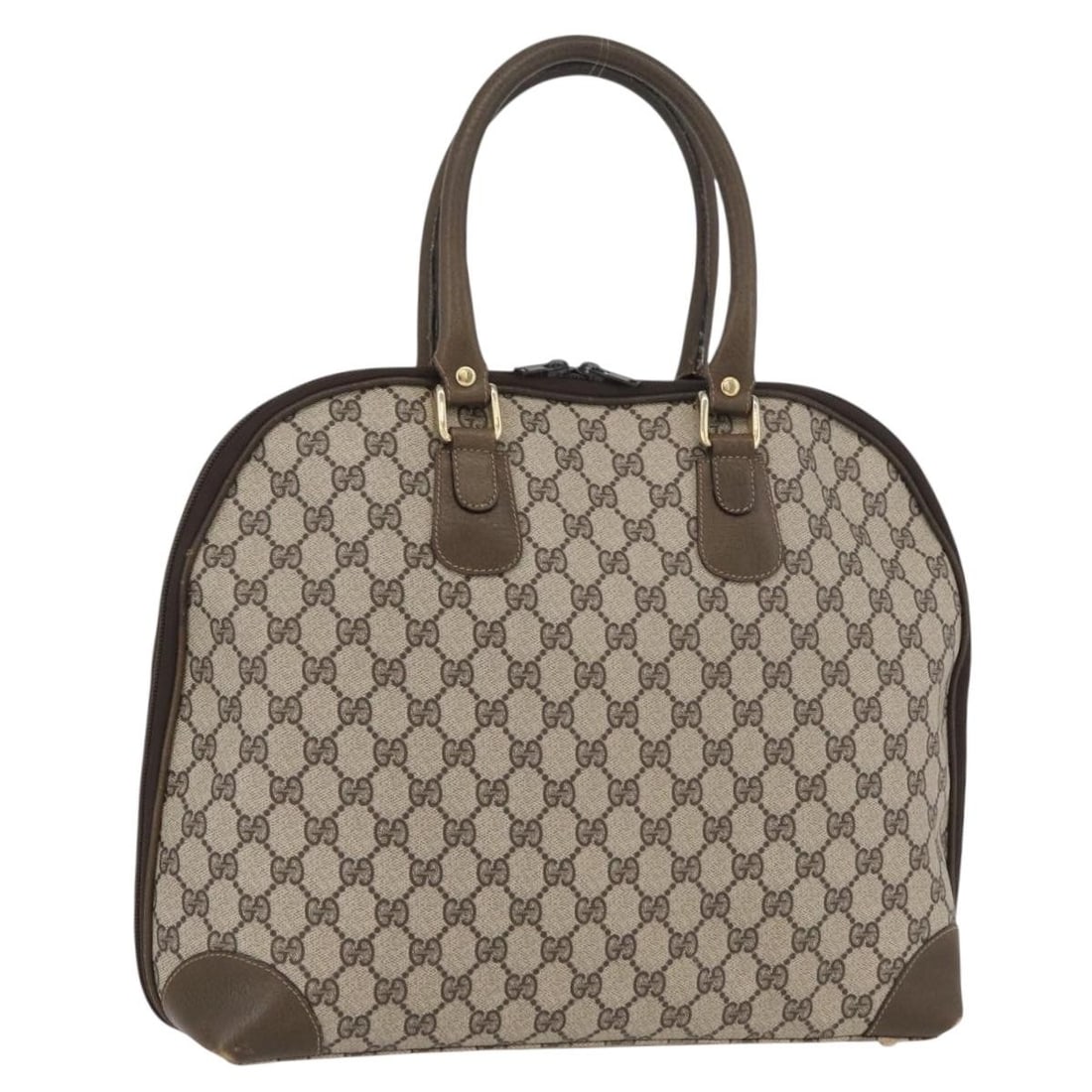 Gucci GG Supreme Beige Gold PVC Canvas Women's Handbag Italy: Gucci GG Supreme Beige Gold PVC Canvas Women's Handbag Italy This is a Gucci GG Supreme handbag crafted from beige and gold PVC leather with GG canvas. Designed for women, it features dual top handles