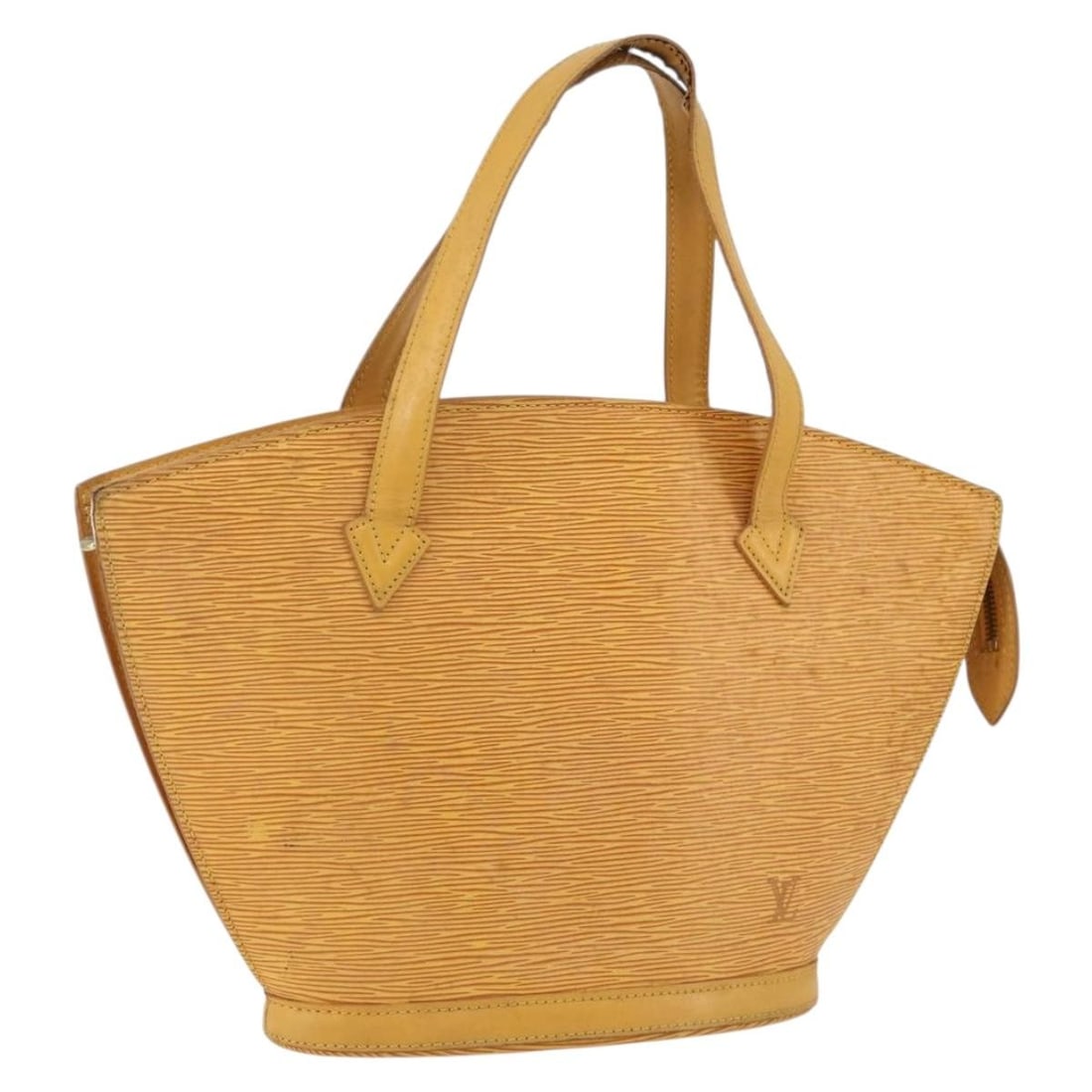 Yellow Epi Leather Saint Jacques Handbag by Louis Vuitton M52279: Yellow Epi Leather Saint Jacques Handbag by Louis Vuitton M52279 This Louis Vuitton Epi Saint Jacques handbag features durable yellow Epi leather with a structured silhouette. It is designed with a sp