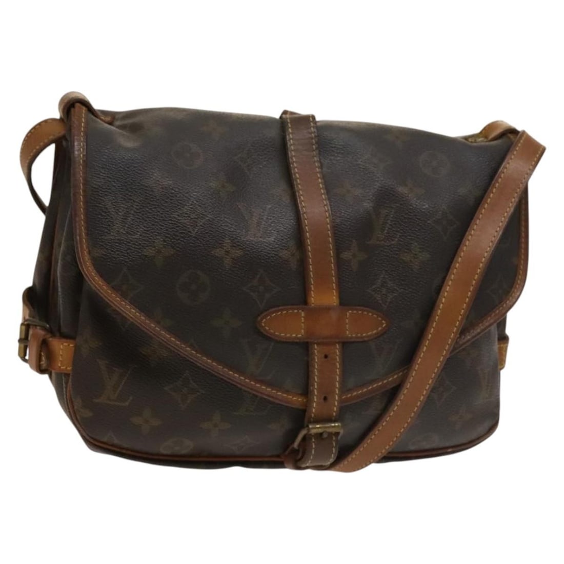 LOUIS VUITTON Monogram Saumur 30 Shoulder Bag M42256 Made in France: LOUIS VUITTON Monogram Saumur 30 Shoulder Bag M42256 Made in France Discover the timeless elegance of the LOUIS VUITTON Monogram Saumur 30 Shoulder Bag, a stylish accessory that perfectly combines fun