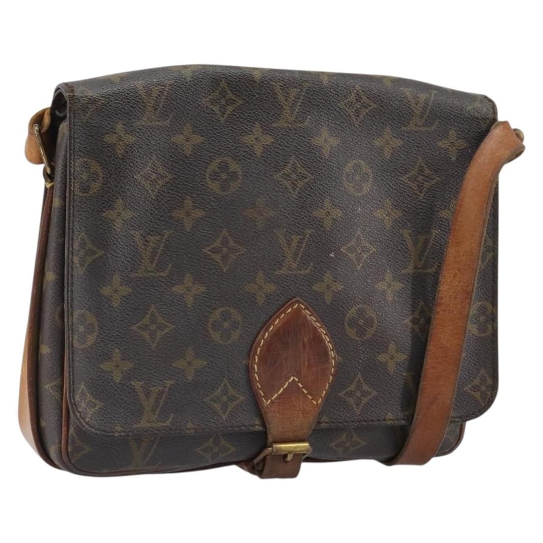 Louis Vuitton Cartouchiere GM Monogram Canvas Shoulder Bag M51252 France: Louis Vuitton Cartouchiere GM Monogram Canvas Shoulder Bag M51252 France This Louis Vuitton Monogram Cartouchiere GM Shoulder Bag features the iconic monogram canvas exterior, crafted in France. The b