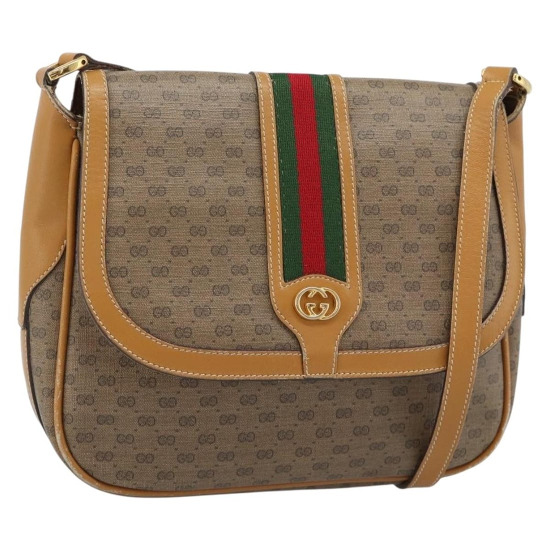 Gucci Sherry Line Shoulder Bag Beige Micro GG Supreme PVC Leather (1 of 18)