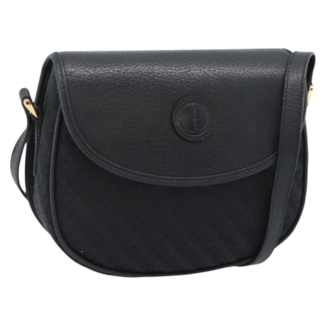 Gucci 007 14 0074 canvas shoulder bag black gold tone: Gucci 007 14 0074 canvas shoulder bag black gold tone GUCCI shoulder bag in black and gold, made in Italy with a canvas exterior. It measures approximately W21 cm x H16 cm x D6 cm, with a shoulder dro