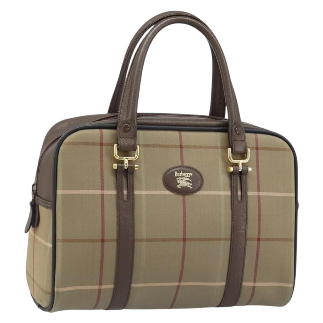Burberrys Nova Check Canvas Brown Gold Women's Handbag: Burberrys Nova Check Canvas Brown Gold Women's Handbag This Burberrys Nova Check handbag features a classic brown and gold canvas exterior with the iconic check pattern. Designed for women, the handba
