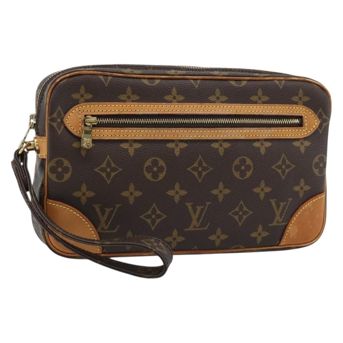 Louis Vuitton M51825 Marly Dragonne GM Monogram Canvas Clutch: Louis Vuitton M51825 Marly Dragonne GM Monogram Canvas Clutch Louis Vuitton Monogram Marly Dragonne GM clutch bag in Monogram canvas, made in France. This women's clutch is a heavily used piece with v