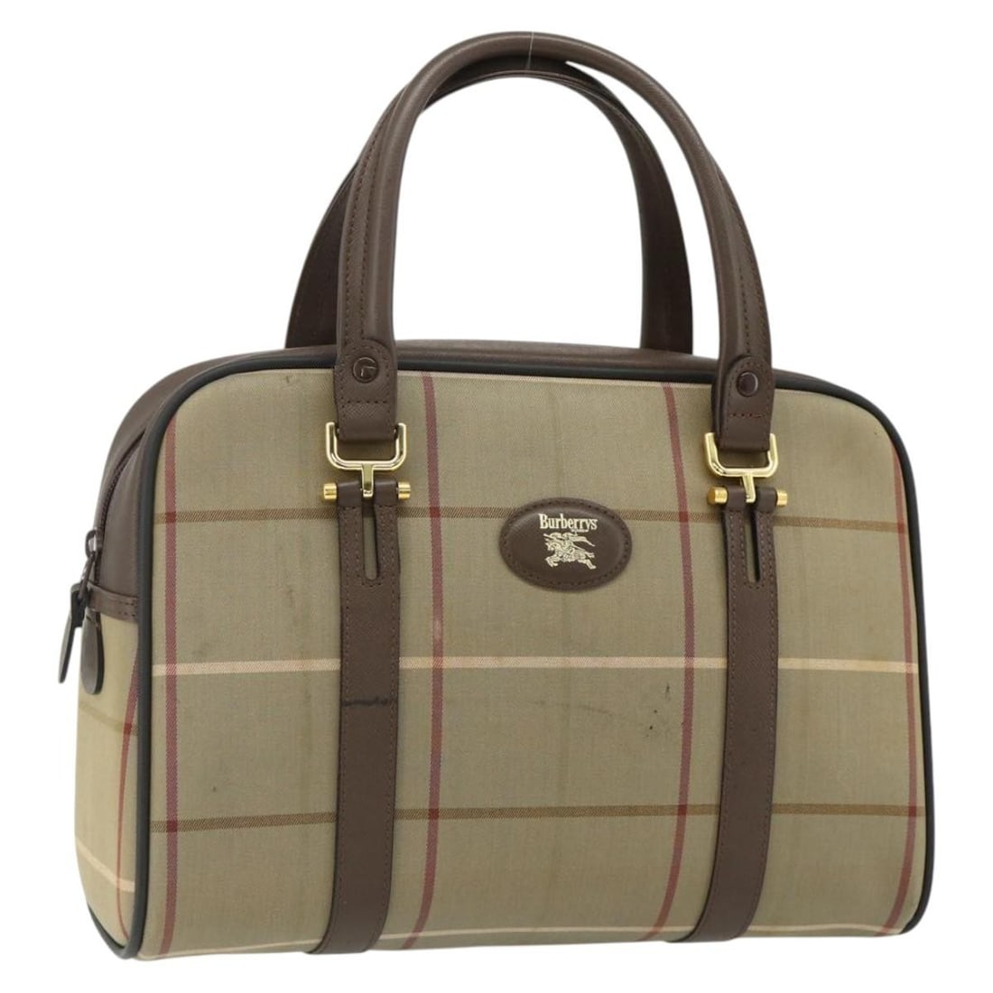 Burberrys Nova Check Beige Gold Canvas Handbag: Burberrys Nova Check Beige Gold Canvas Handbag This Burberrys Nova Check handbag features the iconic check pattern in beige and gold canvas with leather accents. Designed for women, it offers a classi