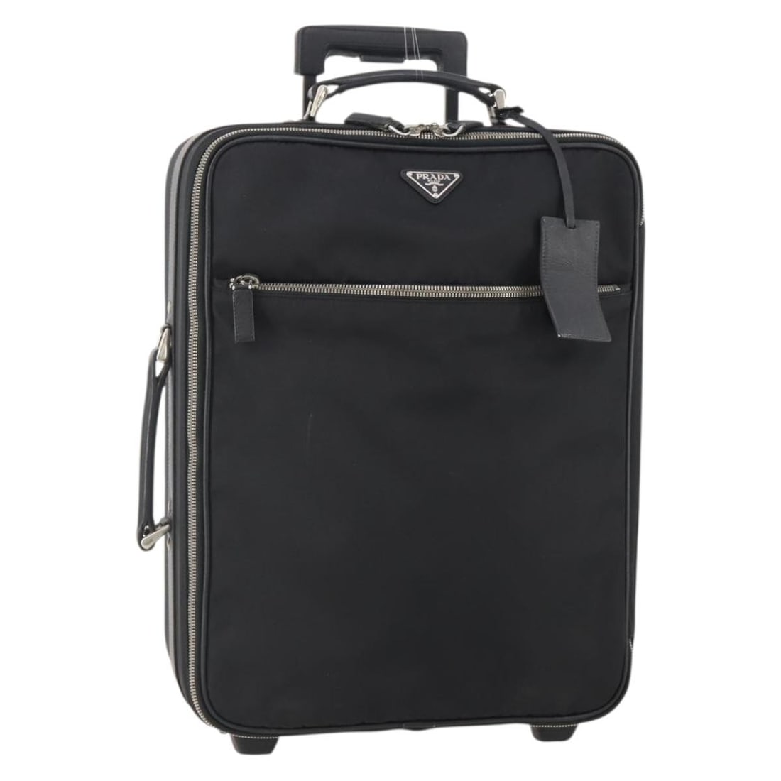 Nylon Trunk Style Carry Case by Prada Black Silver with Name Tag (1 of 18)