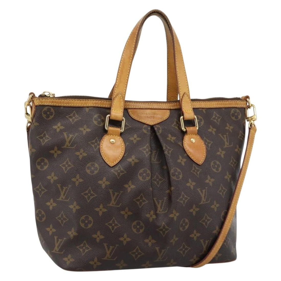 Louis Vuitton M40145 Palermo PM Monogram Canvas Tote with Shoulder Strap (1 of 18)